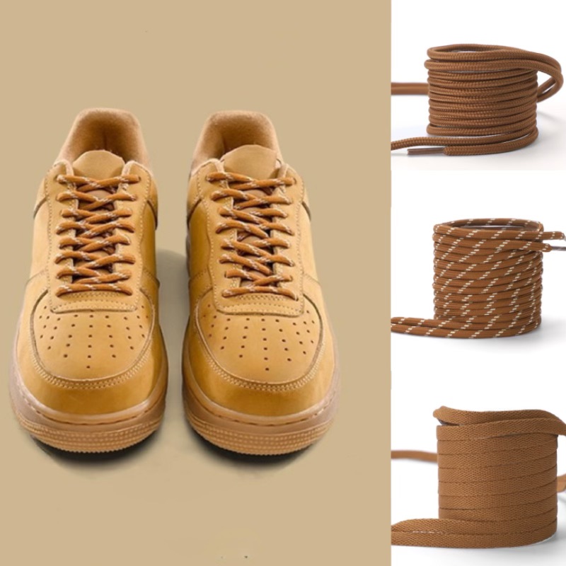 Women Shoes Brown Colour - 1 para płaskich okrągłych sznurowadeł w