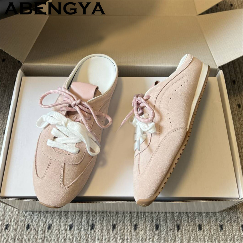 Women'S Shoes Casual Sneakers - Damskie sznurowane, codzienne, płaskie klapki, letnie,