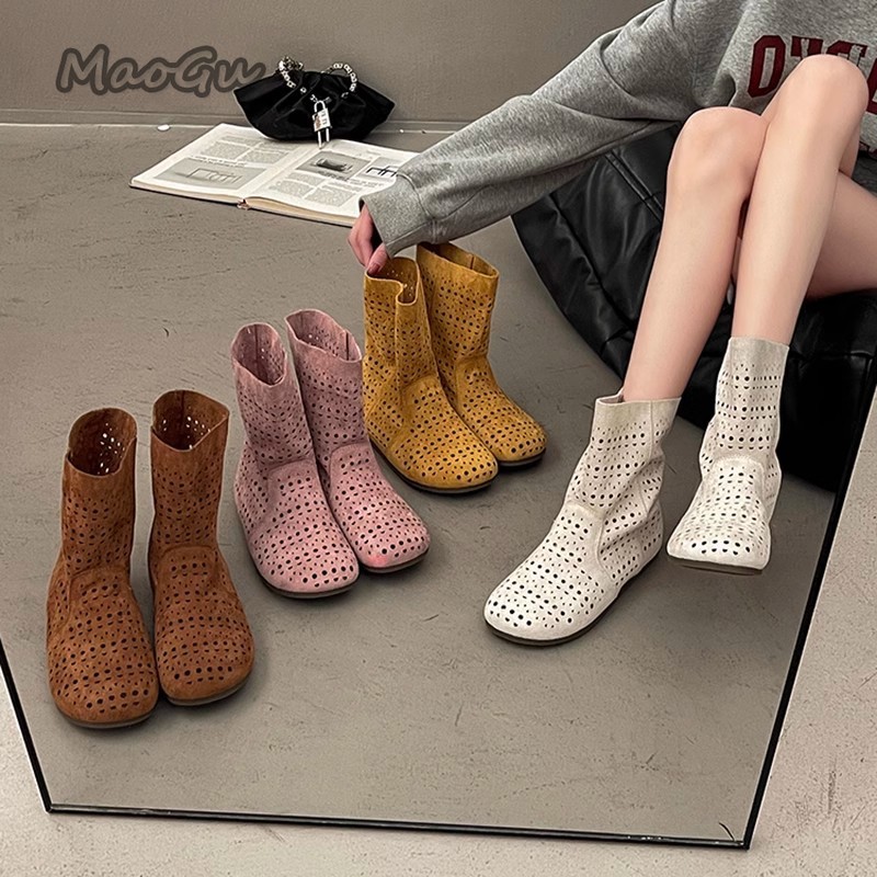 Women'S Shoes Size 40 In Us - Damskie letnie botki oddychające ażurowe wsuwane