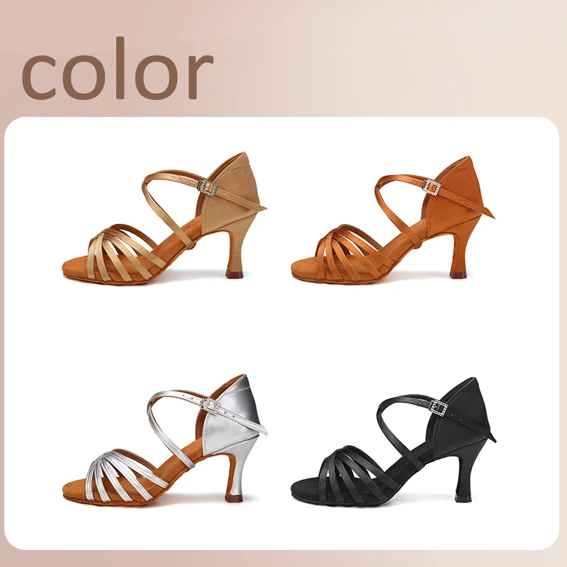 Women Shoes Brown Colour - Popularne buty do tańca latynoamerykańskiego damskie