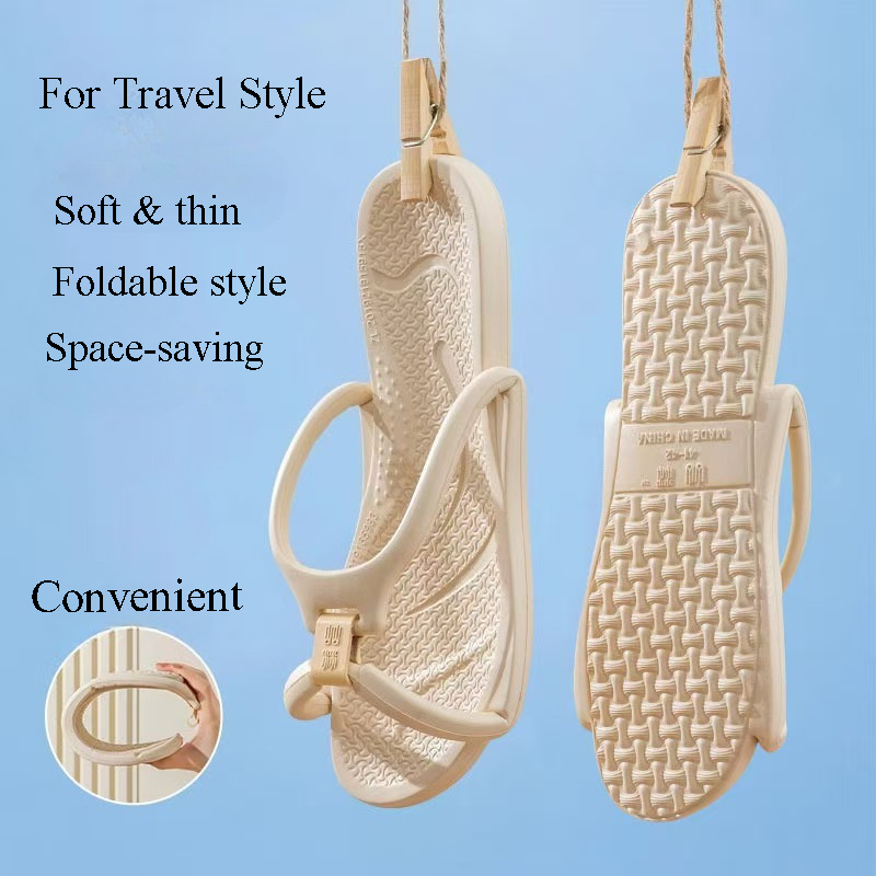 Mule Slip On - Składane kapcie podróżne unisex, klapki EVA,