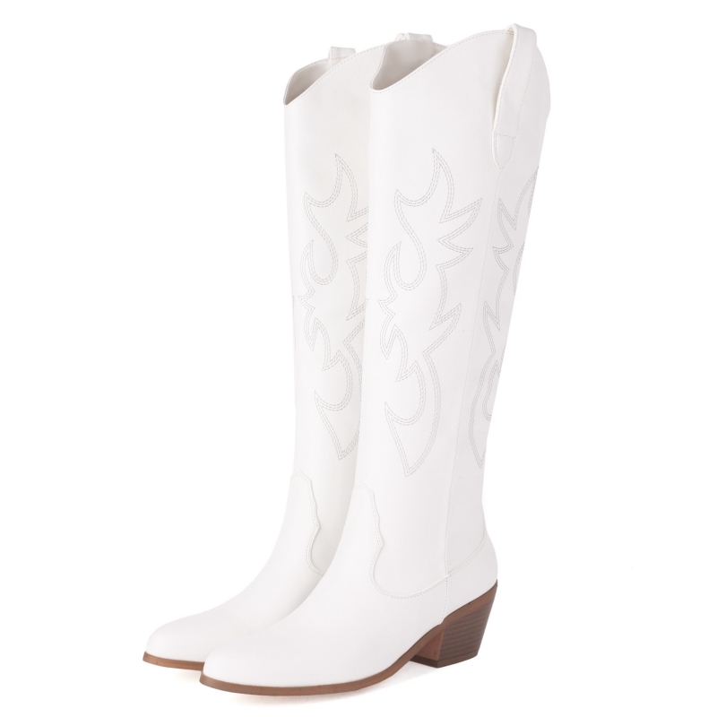 Białe damskie buty do kolan 20 – Western Cowgirl Boot recenzja i cena