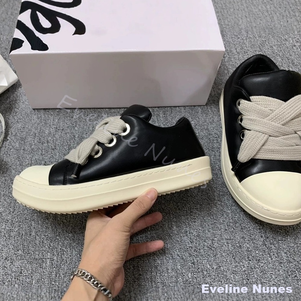 Unisexowe czarne skórzane snea – Women'S Shoes Y2K recenzja i cena