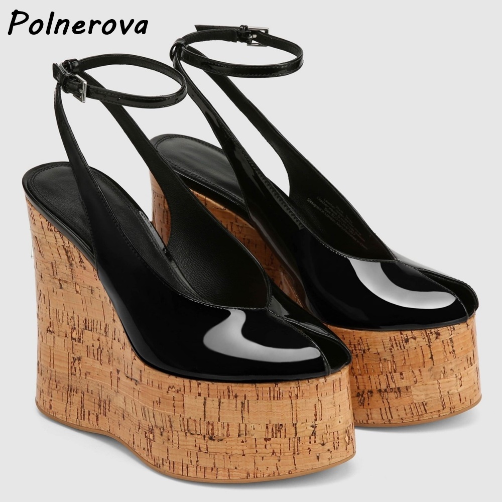 Sandały na koturnie z lakierow – Women'S Shoes Y2K recenzja i cena