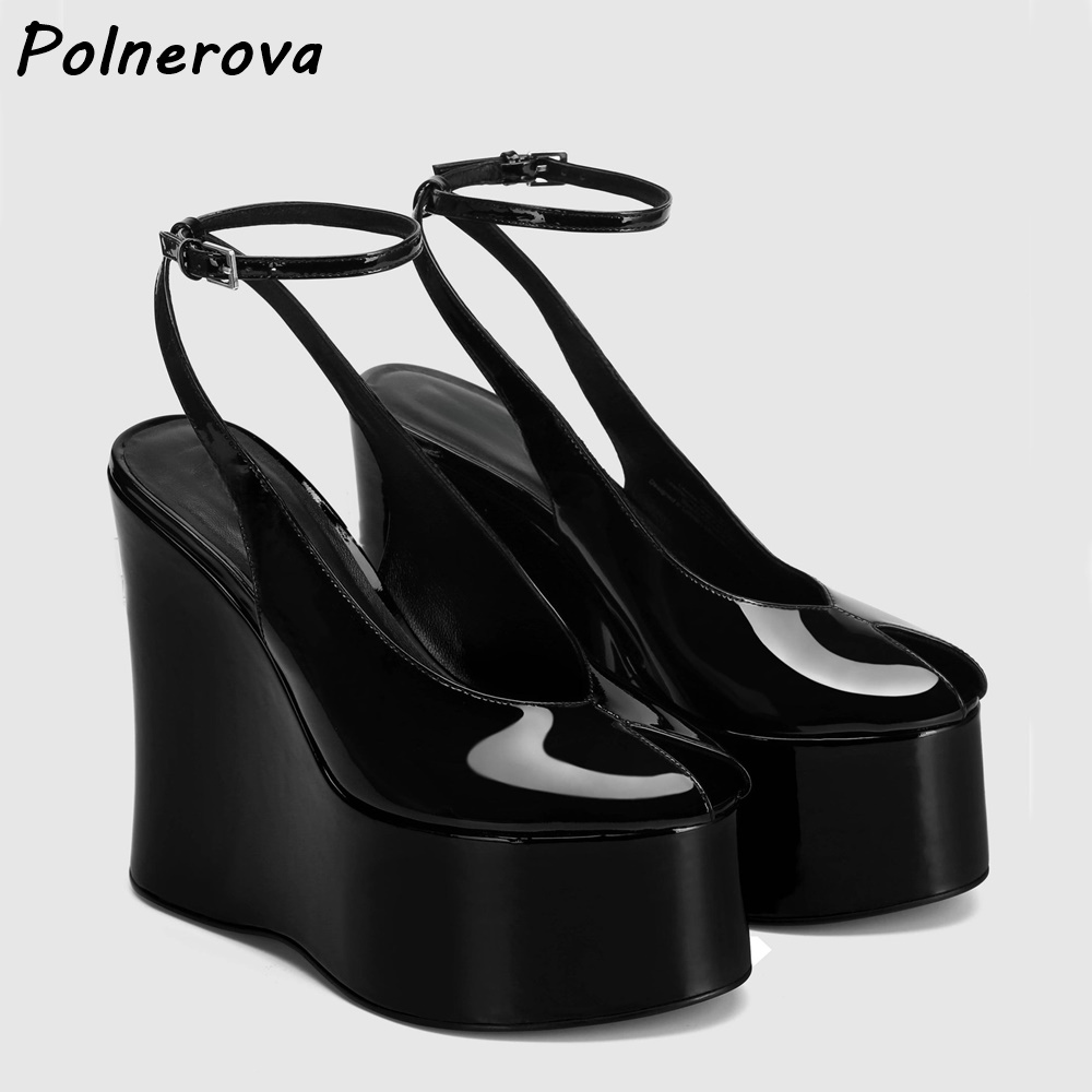 Sandały na koturnie z lakierow – Women'S Shoes Y2K recenzja i cena