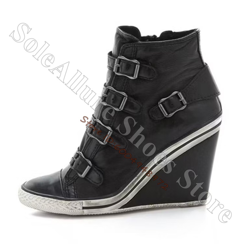 Szare, wielokolorowe sneakersy – Wedge Heeled Sneaker recenzja i cena